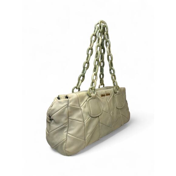 Miu Miu Chevron Quilted Leather Chain Shoulder Bag - Picture 4 of 11